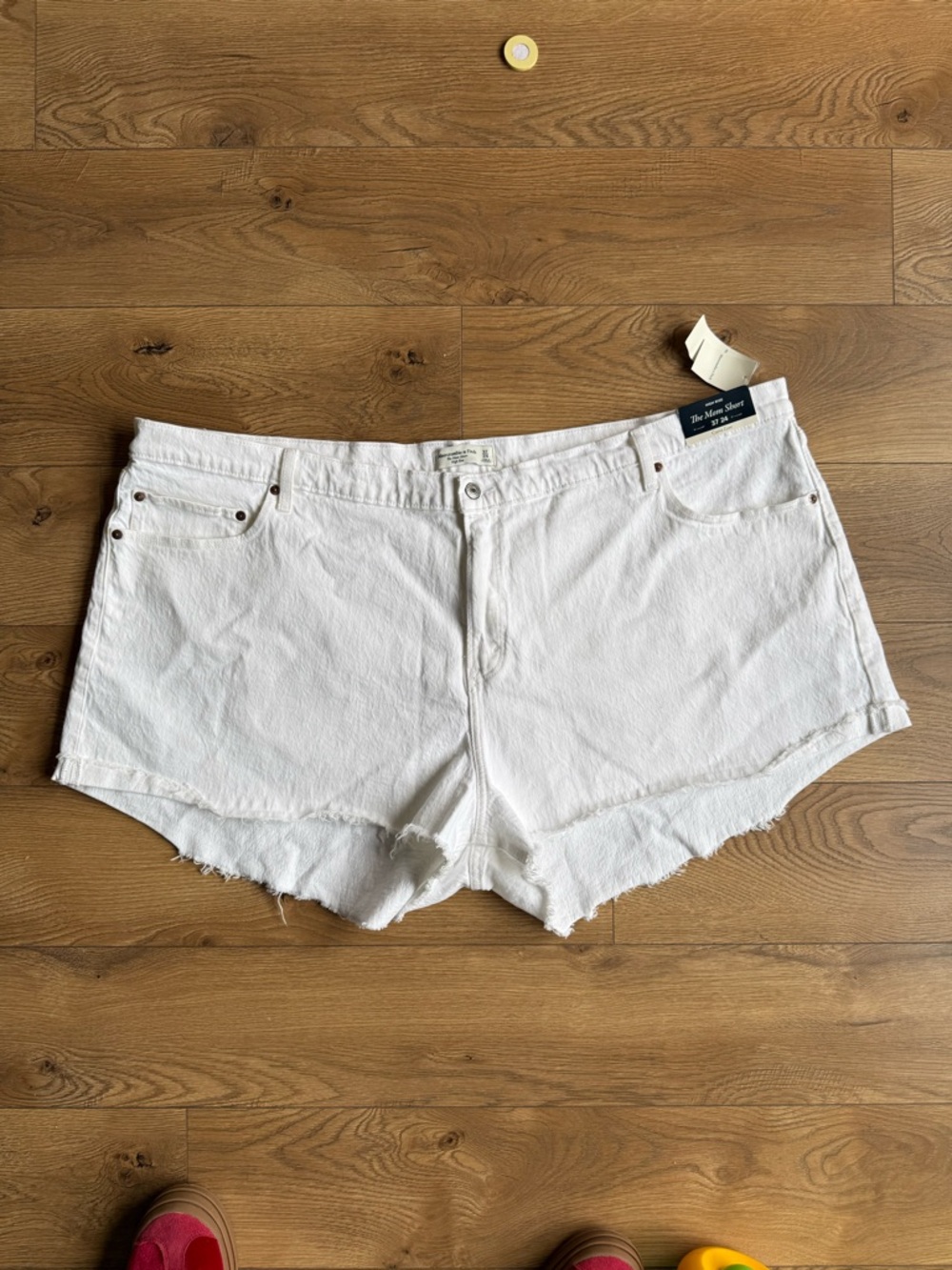 Abercrombie Classic White Denim Cutoff Shorts
